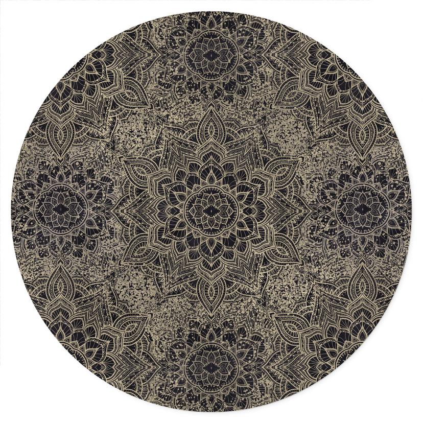 Adesivo murale Mandala Boho oro antico - Bloomery Decor - Rotondo