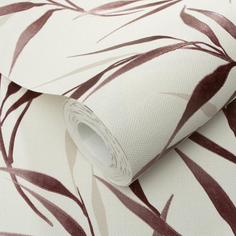 Guido Maria Kretschmer Carta da parati con motivo a foglie Yamato Fashion for Walls 5 rosso