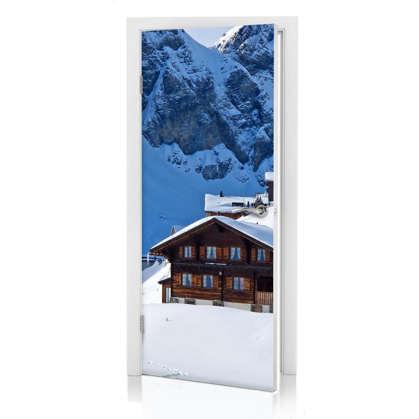 Türdesign Ferienhütte in den Schweizer Alpen 91x200 cm