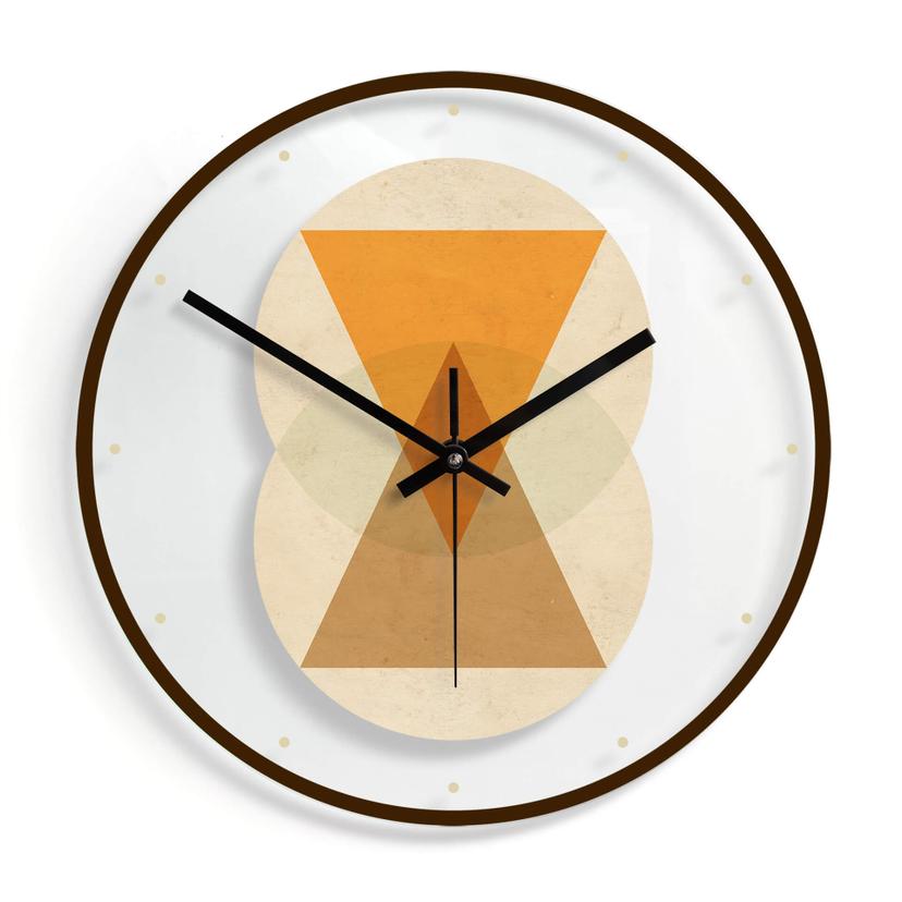 Horloge murale en verre - Nouveauprints - Cercles et triangles