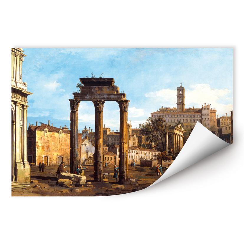 Wallprint W - Canaletto - Forum mit Tempel von Kastor und Pollux