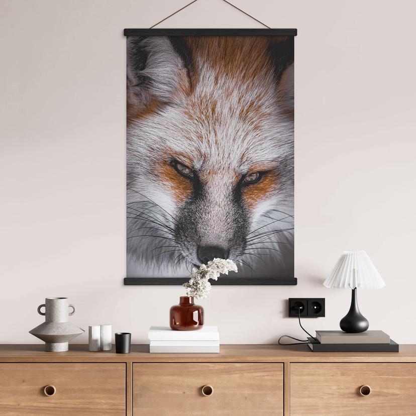 Stoffbild Tierporträt Rotfuchs - Nagi