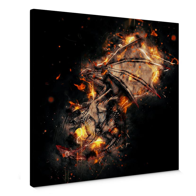 Lienzo Fireflight - cuadrado