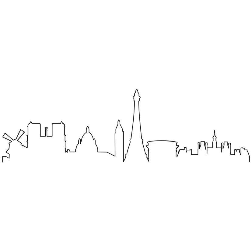 Adesivo murale - Paris Skyline