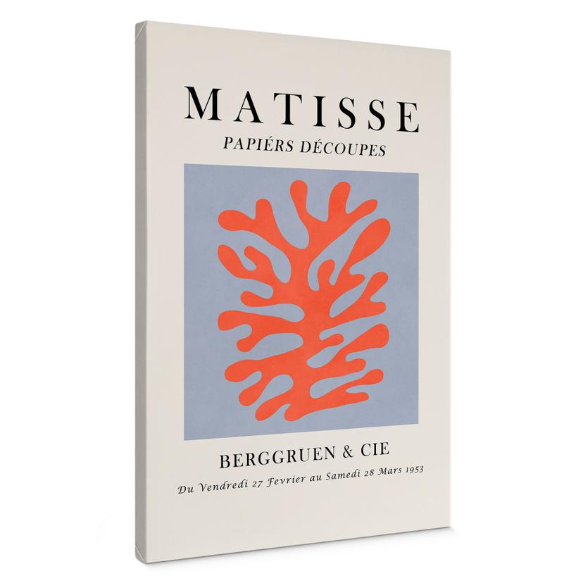 Canvastavla Abstrakt korall i Matisse-stil - Costa