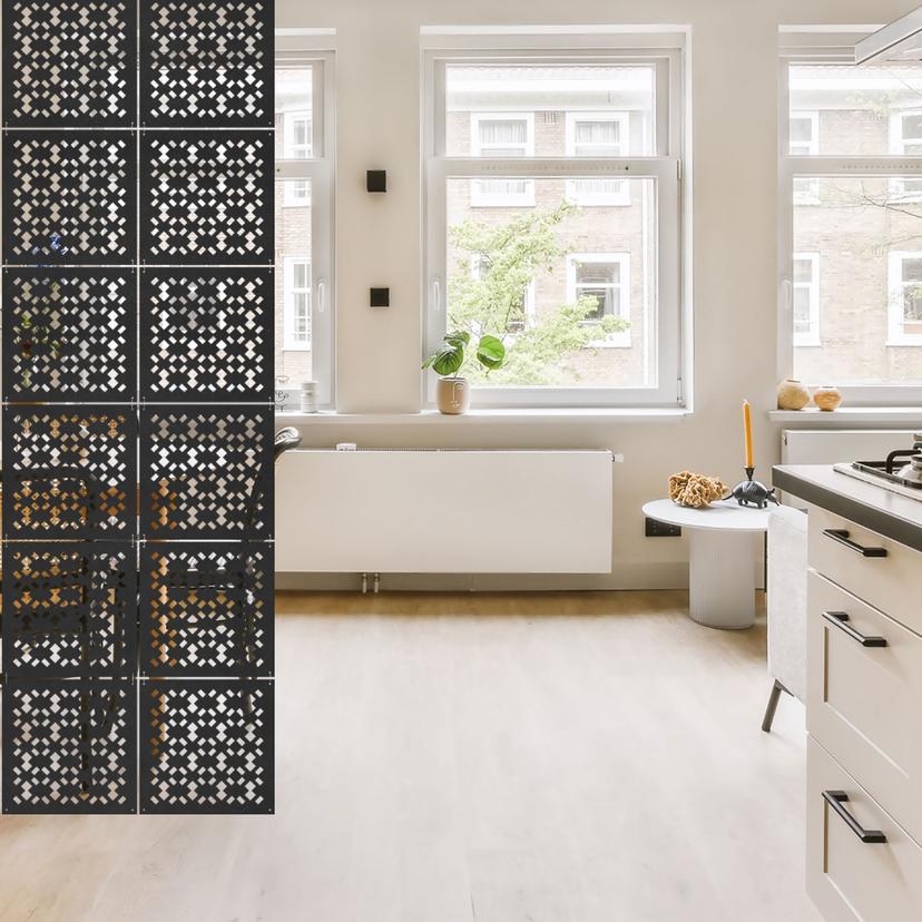 Rumdeler, skillevæg geometrisk mønster - MDF