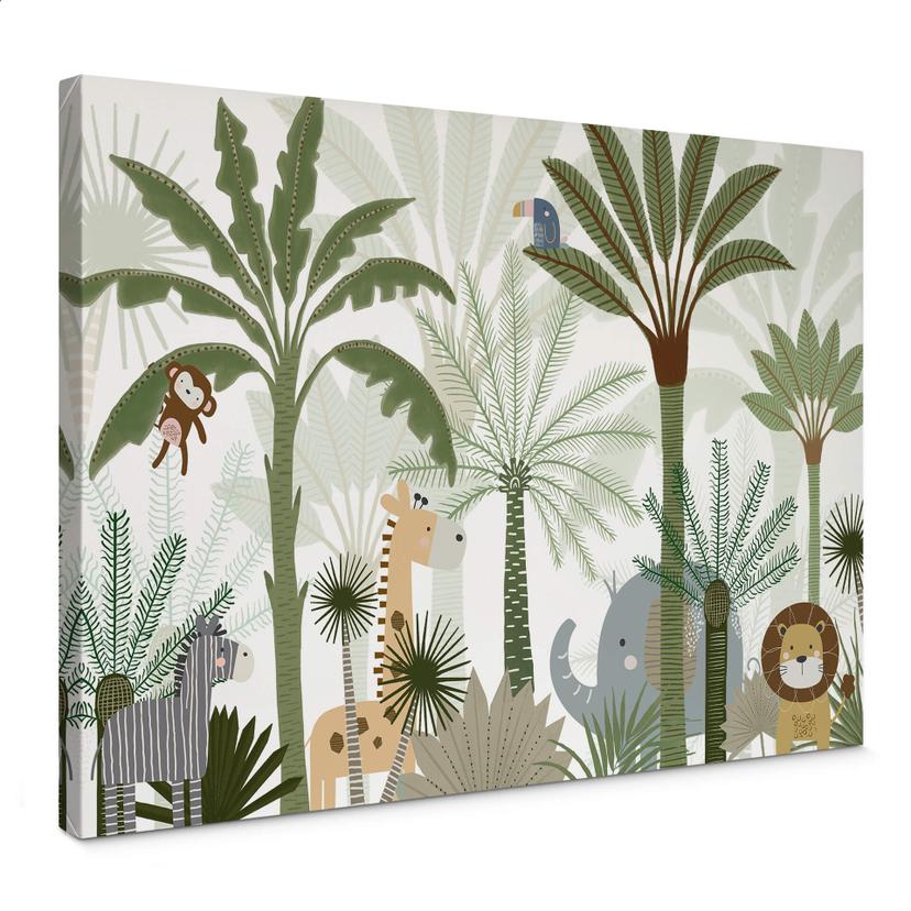 Lærredsprint - Oliver Robins - Sweet Jungle Animals