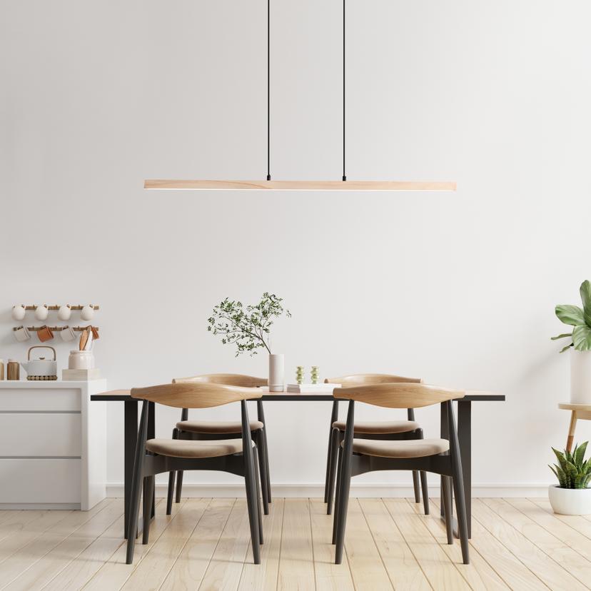Pendelleuchte Anabelle, braun, 150 x 103 cm, Holz Pendelleuchte