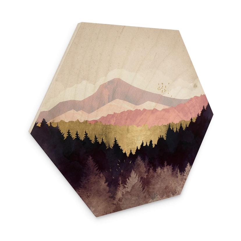 Hexagone - Bois SpaceFrog Designs - Forêt violette