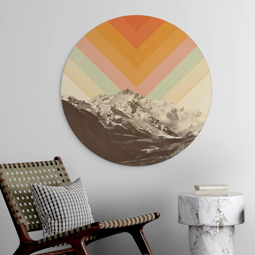 Cerchio a muro Bodart - Retro Mountain Landscape