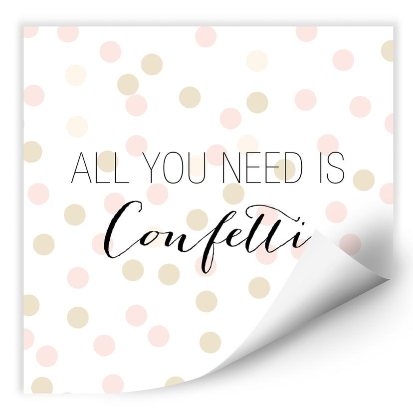 Wallprint Confetti & Cream - All you need is confetti