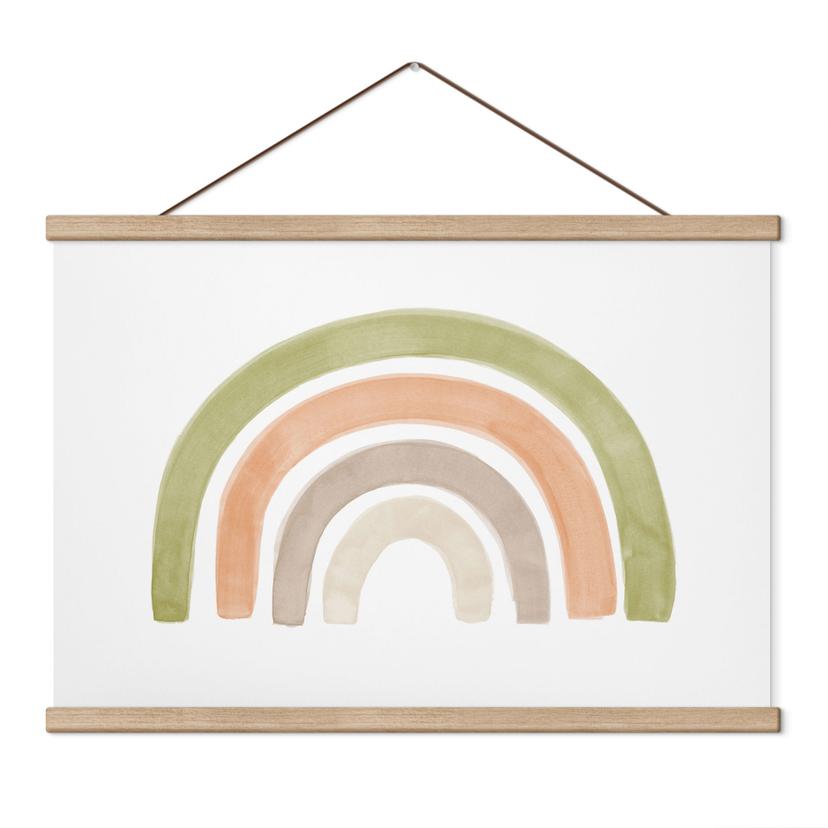 Textielposter Regenboog aquarel - Nouveauprints