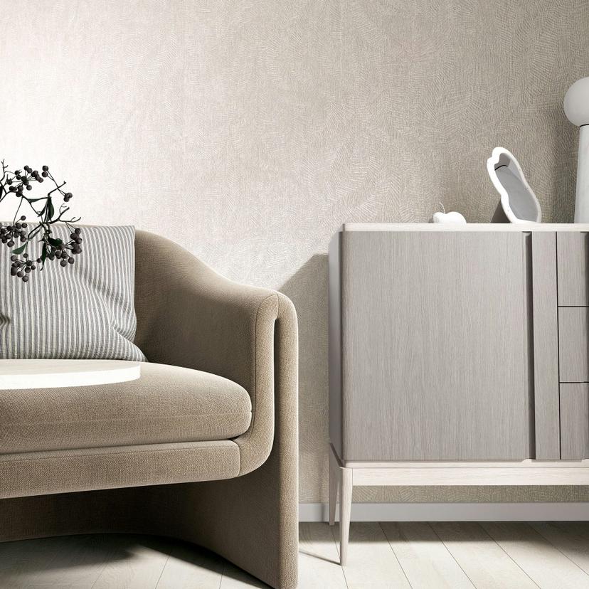 Ikke-vævet tapet tekstur gipslook almindelig mat i beige