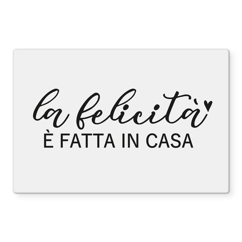 Pannello paraschizzi - La felicità è fatta in casa - Transparente