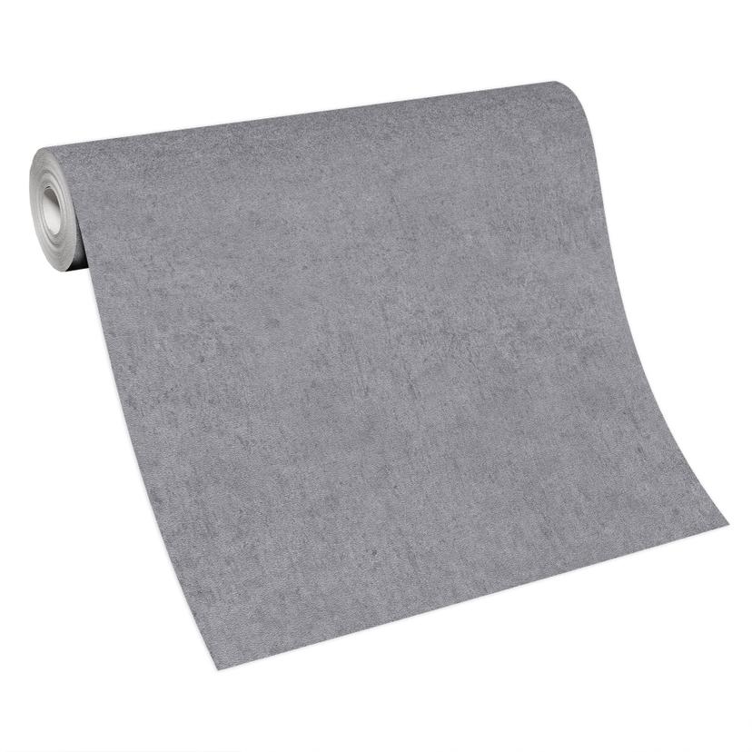 vliesbehang beton motief, effen kleuren, grijs