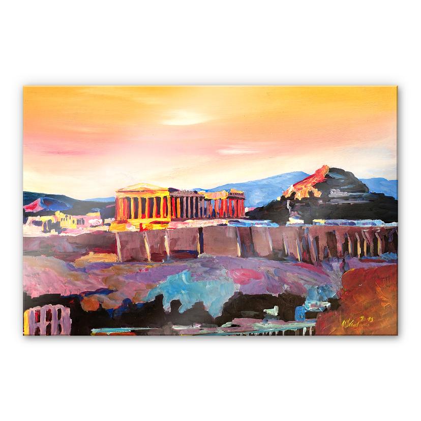 Tableau en verre acrylique - Bleichner - Acropole à Athènes