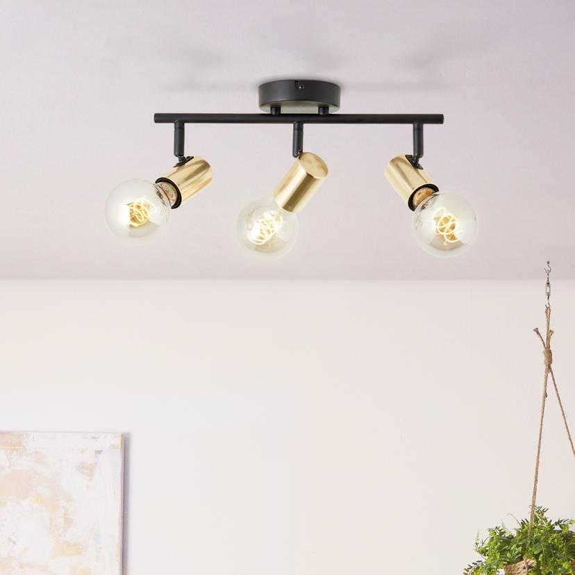 Deckenleuchte Karl, gold, 35,5 x 14,5 cm, Metall Lampe