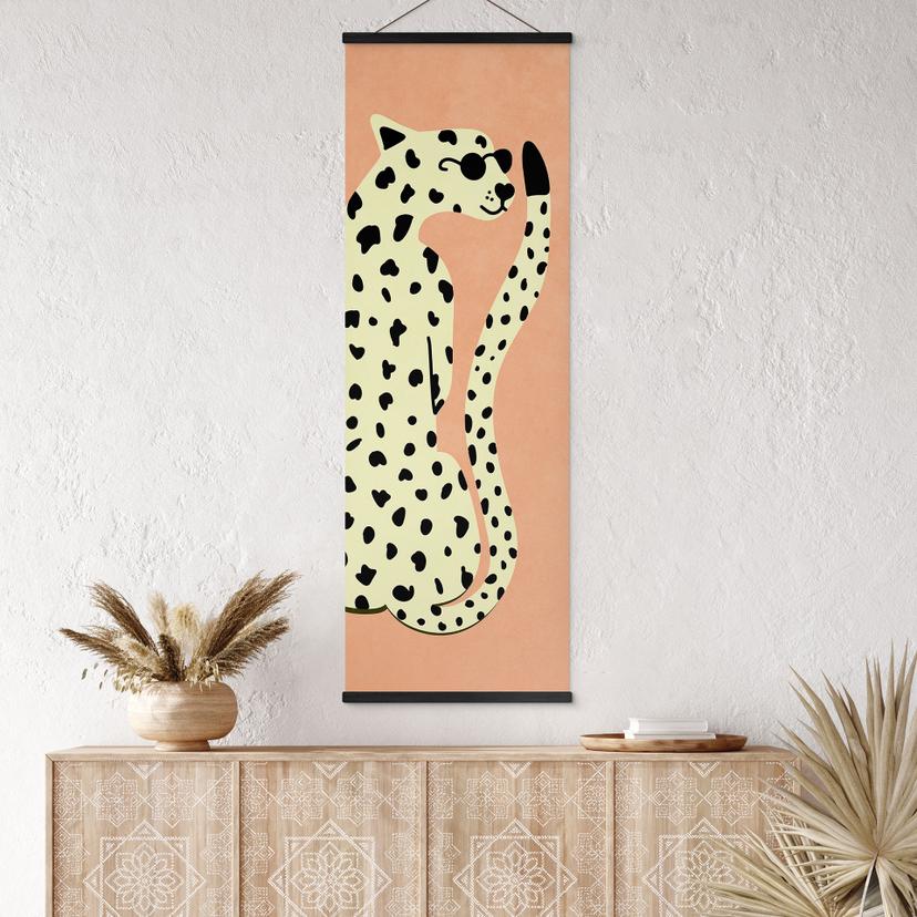 Póster de tela Guepardo elegante con gafas de sol - Oltmanns - Panorama