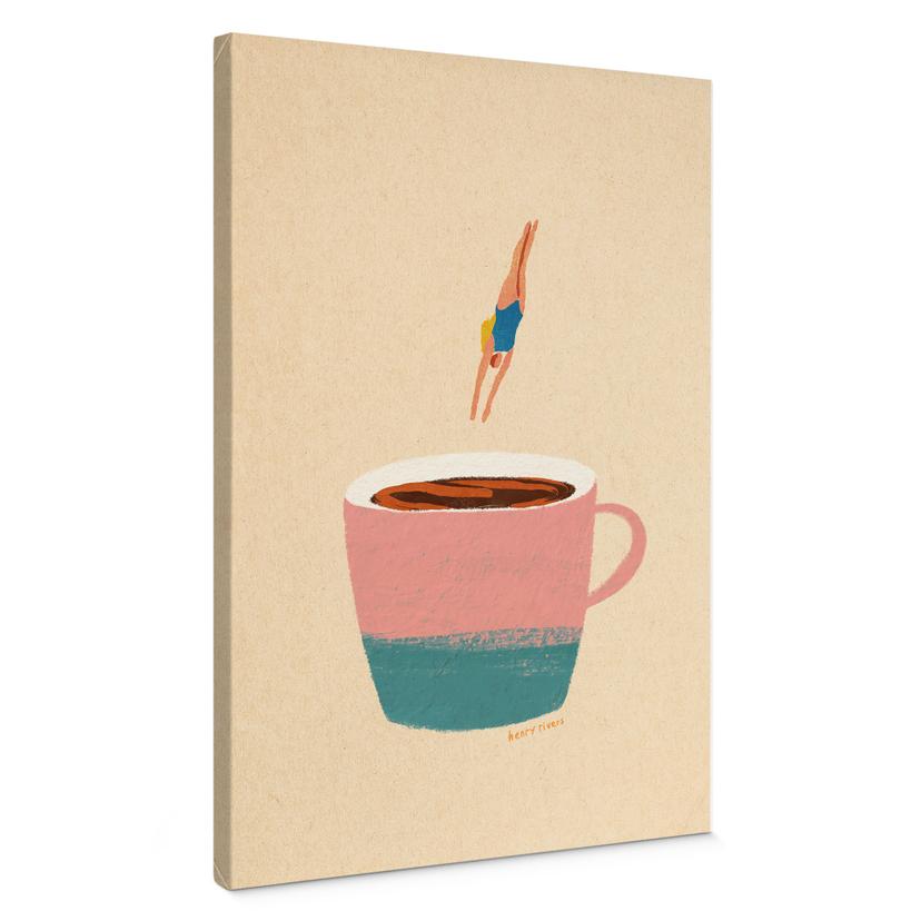 Canvastavla Hopp i kaffet - Rivers