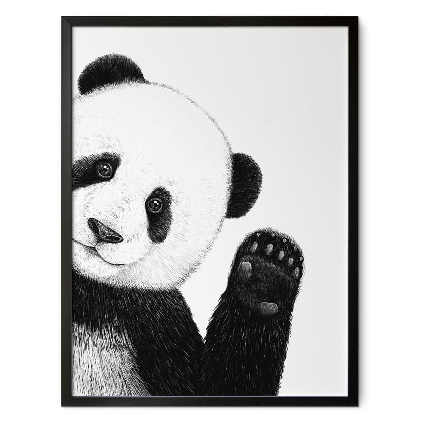 Plakat med vinkende panda - Korenkova