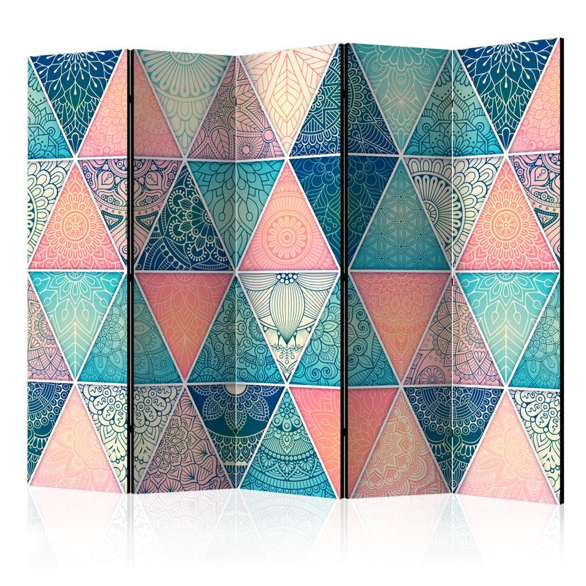 Divisorio per sala - Triangoli orientali, 3 pezzi