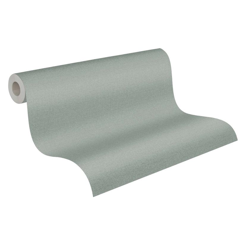 Papel pintado tela monocroma verde - papel pintado moderno no tejido cocina