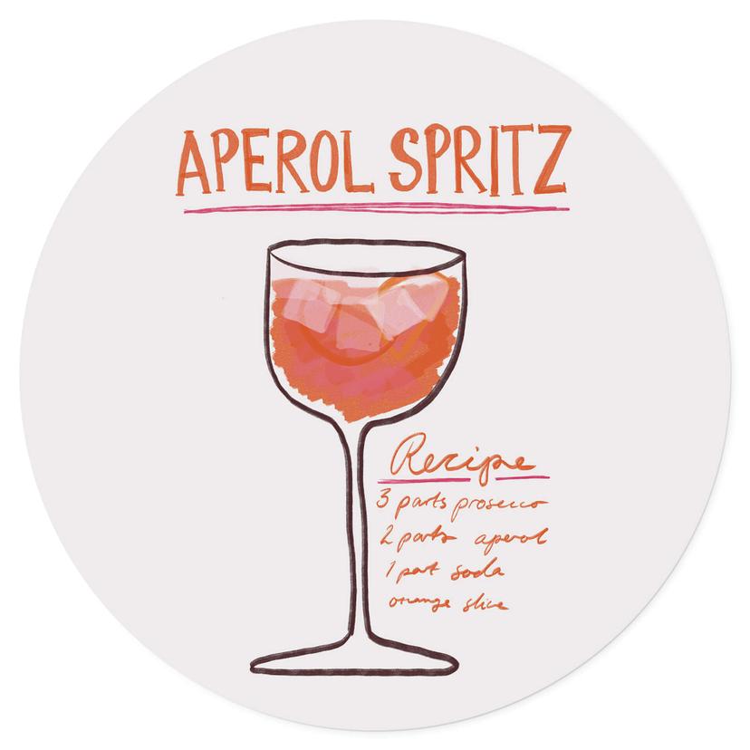 Adesivo murale cucina - Fritsch - Aperol Spritz - Rotondo