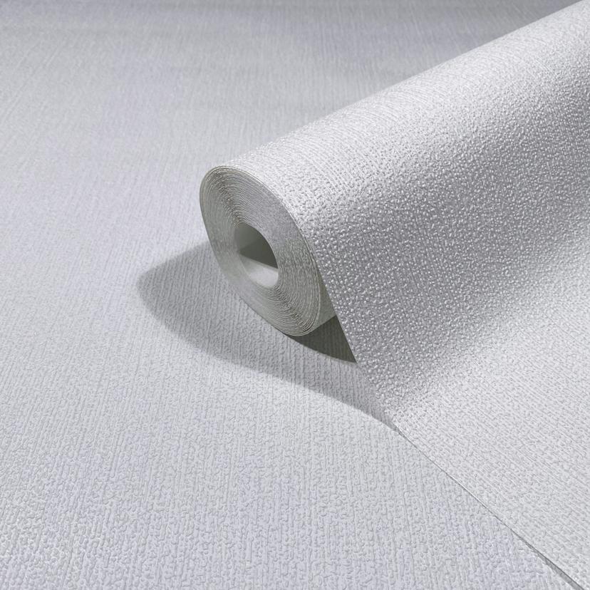 Non-woven tapet i vit texturerad slät modern