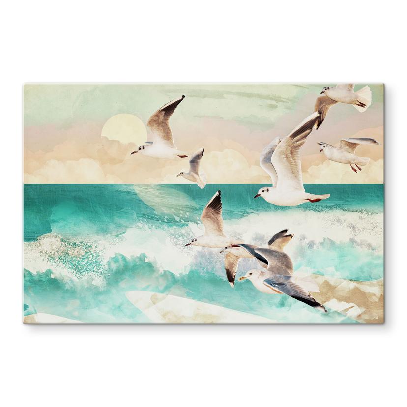 Pannello paraschizzi Gabbiani sulla spiaggia - SpaceFrog Designs
