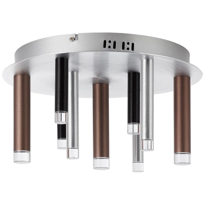 Deckenleuchte Eddy, braun, 21,5 x 40 cm, Metall Deckenlampe, dimmbar
