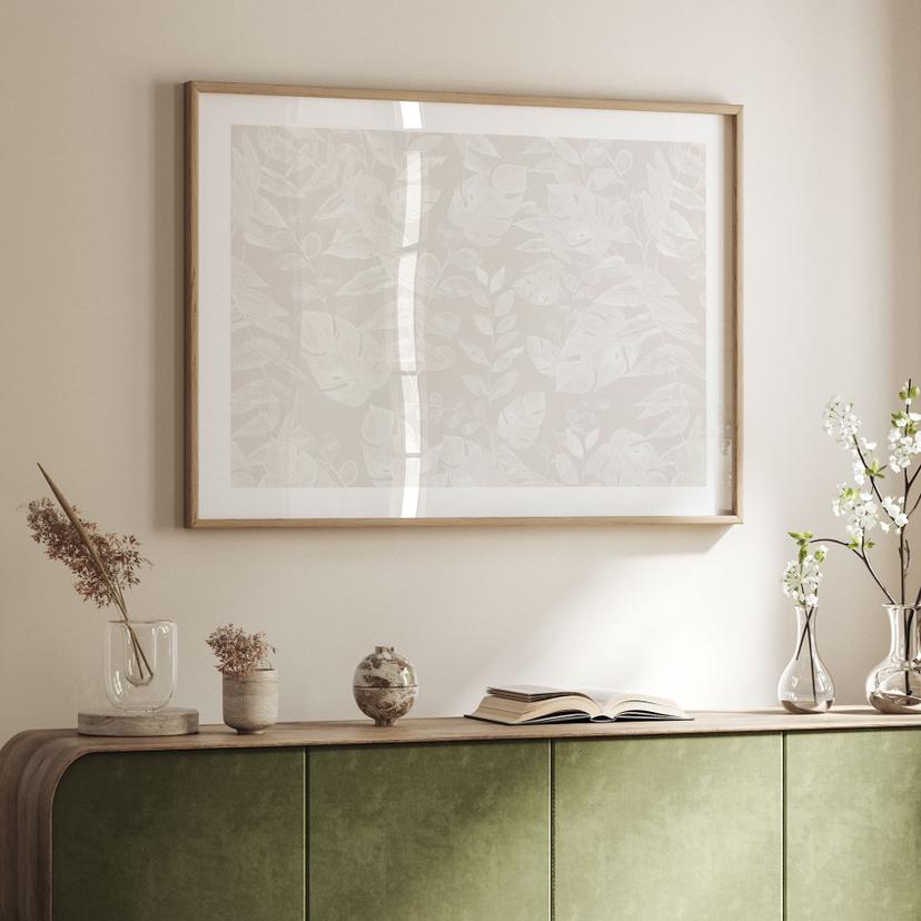Poster botanico Foglie tropicali beige - Bloomery Decor