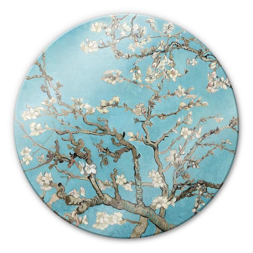 Glasschilderij rond van Gogh - Amandelbloesem