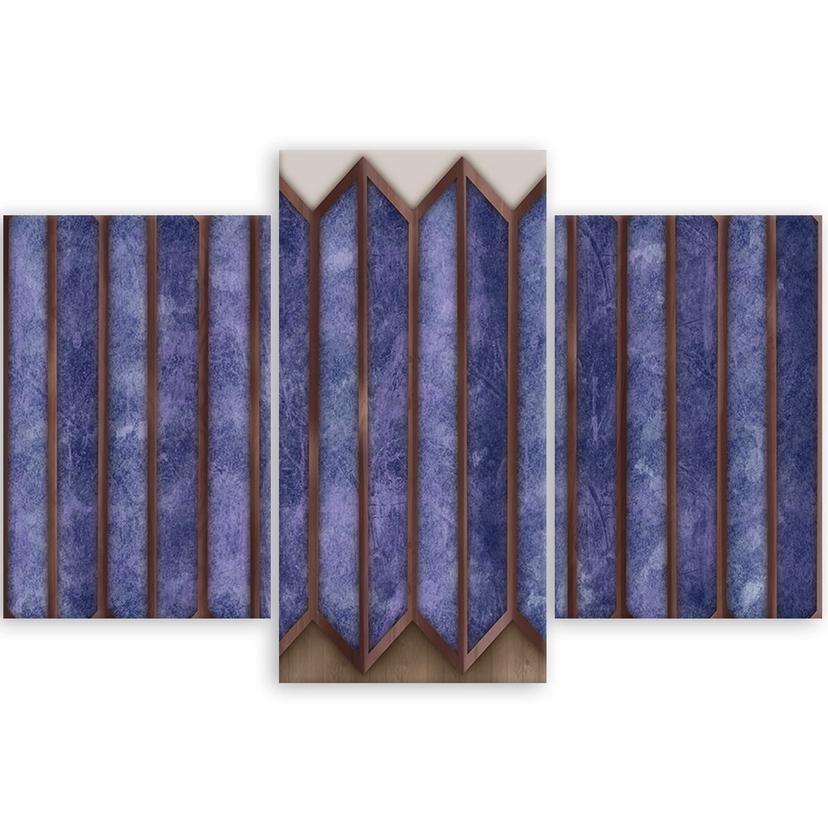 Stampa su tela in 3 pezzi, finestra 3D colorata