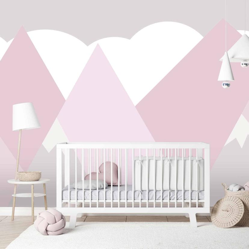 KidsMountains2 bjergtapet i gråhvid - non-woven tapet Designwalls 2 - 2,55 x 3,5 m