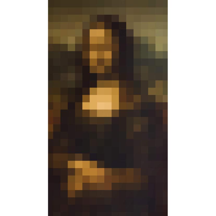 Fotomurale Pixelart - da Vinci - Mona Lisa - 144x260 cm