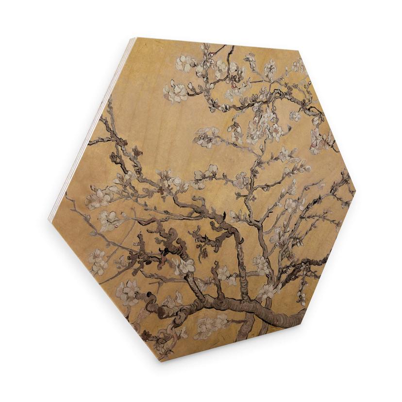 Hexagon Hout van Gogh - Amandelbloesem crème