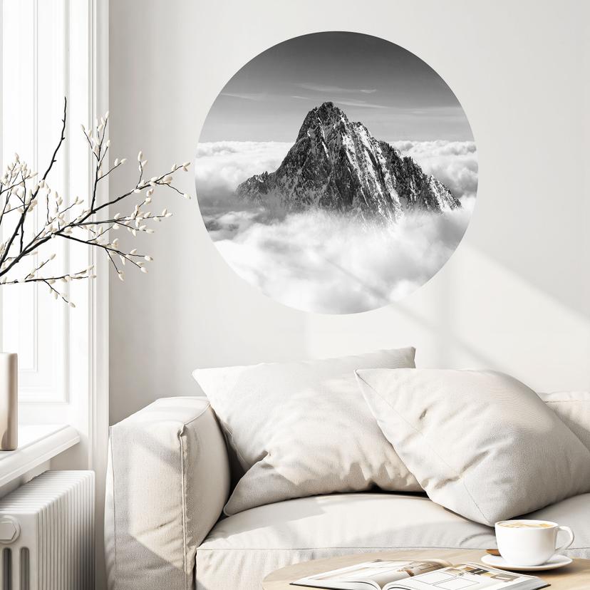 Wall Sticker Bjergtop over de hvide skyer