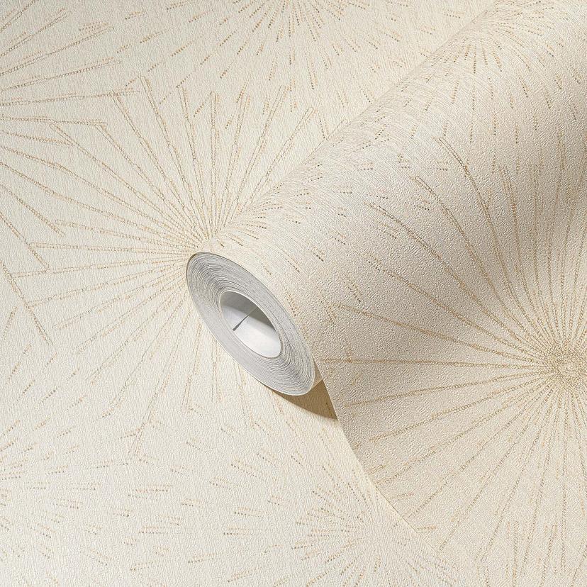 Non-woven tapet mönster beige tapet cirklar grädde design mönster tapet vardagsrum