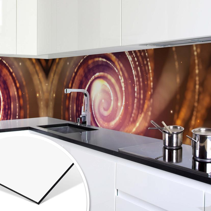 Revêtement pour cuisine - Alu-Dibond - Effet de lumière 04