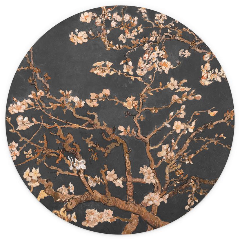 Fototapet van Gogh - Mandelblomma höst - Rund - non-woven tapet/självhäftande non-woven tapet