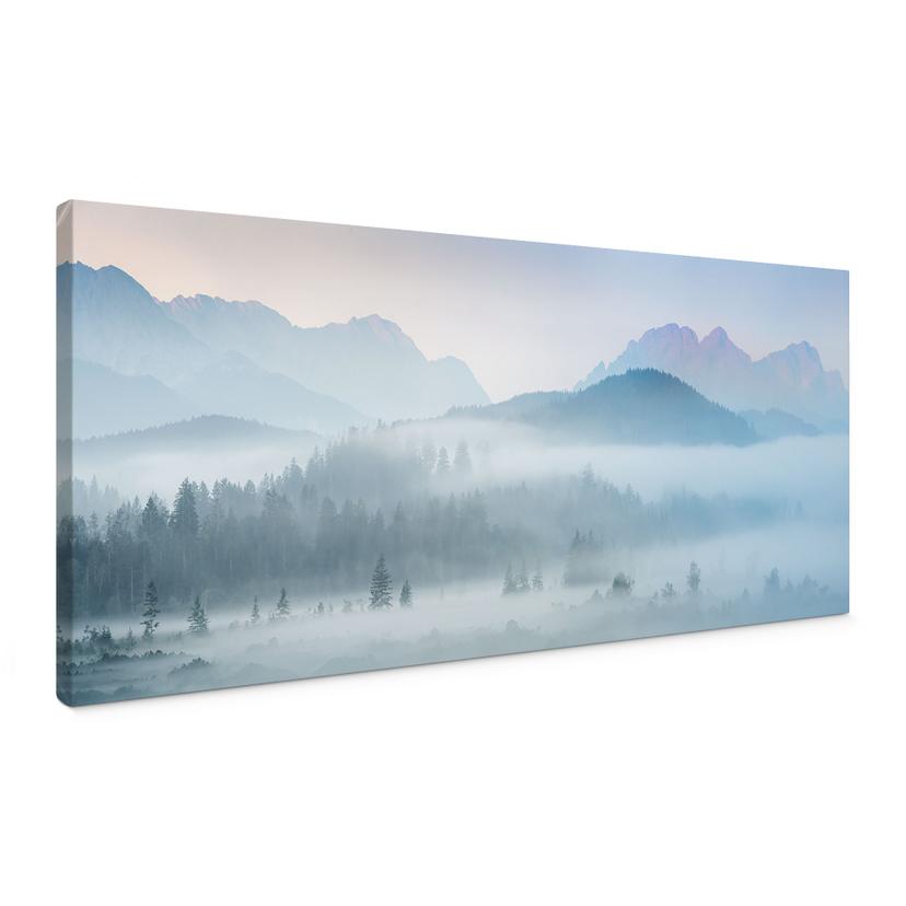 Canvasbillede Tåget skovlandskab om efteråret - Eisenmann - Panorama