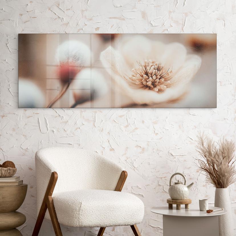 Stampa su acrilico Boho Blossom Soft Beige - Treechild - Panorama