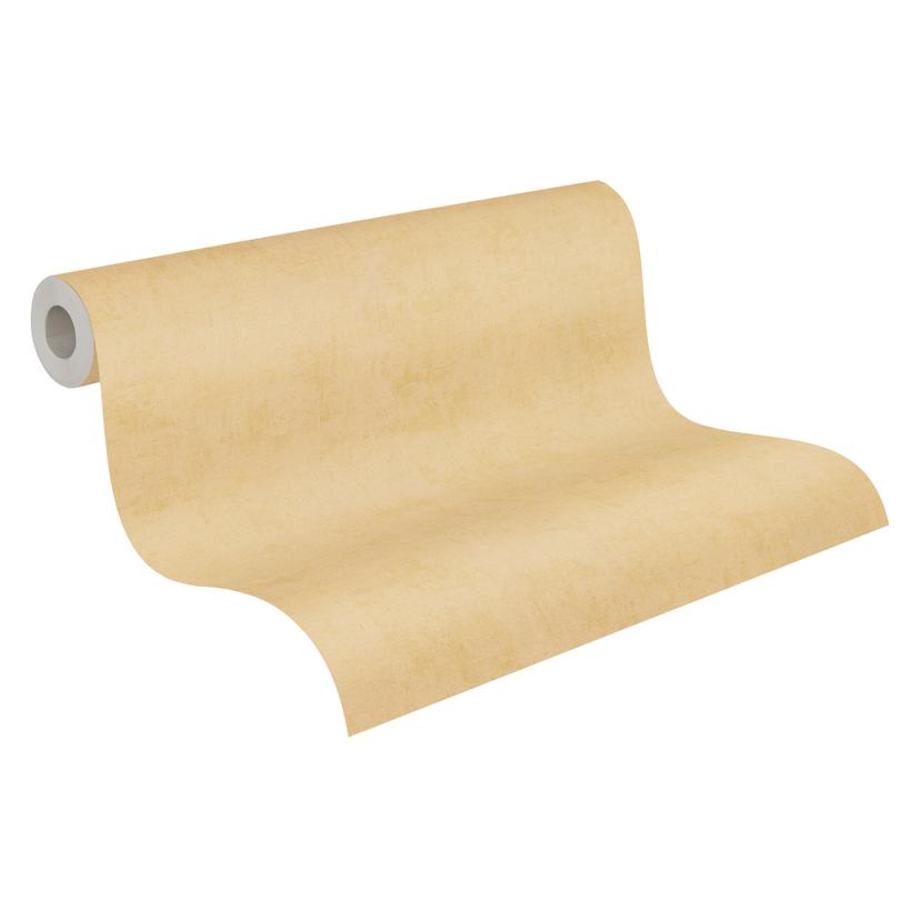 Carta da parati minimalista in tessuto non tessuto - sottile disegno di foglie in tonalità terracott