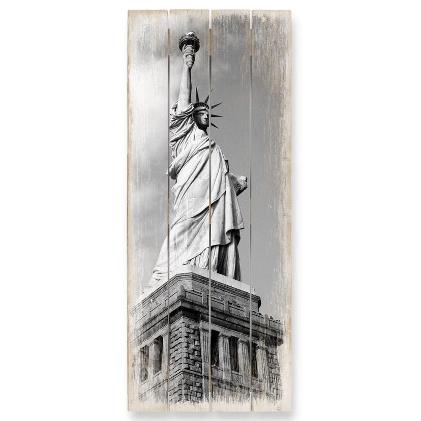 Holzbild Lady Liberty - Panorama