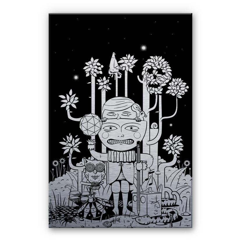 Alu-Dibond-Silberefekt - Drawstore - In the Woods – print på aluminium (Alu-Dibond)
