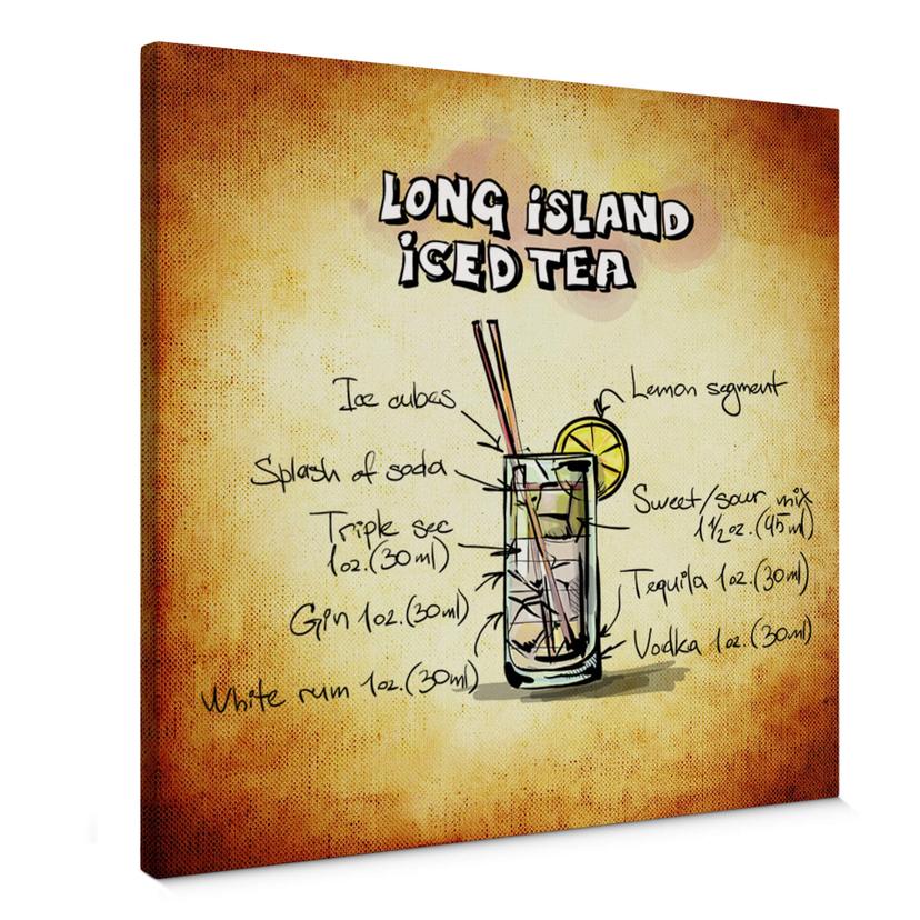Lienzo Té helado Long Island - Receta