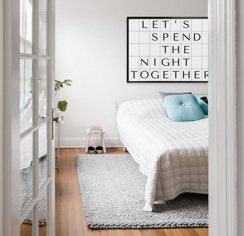 Poster avec grille - Let's spend the night together