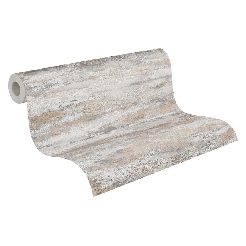 Papel pintado aspecto escayola gris crema - papel pintado tejido-no tejido A.S. Création