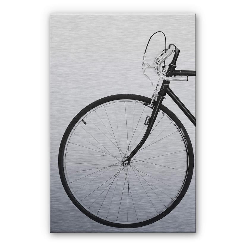Alu-dibond zilver effect Sisi & Seb - Bicycle