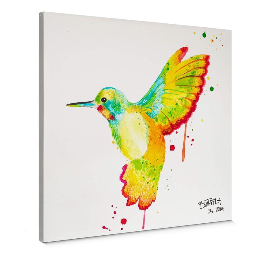 Lienzo Buttafly - Colibrí - cuadrado